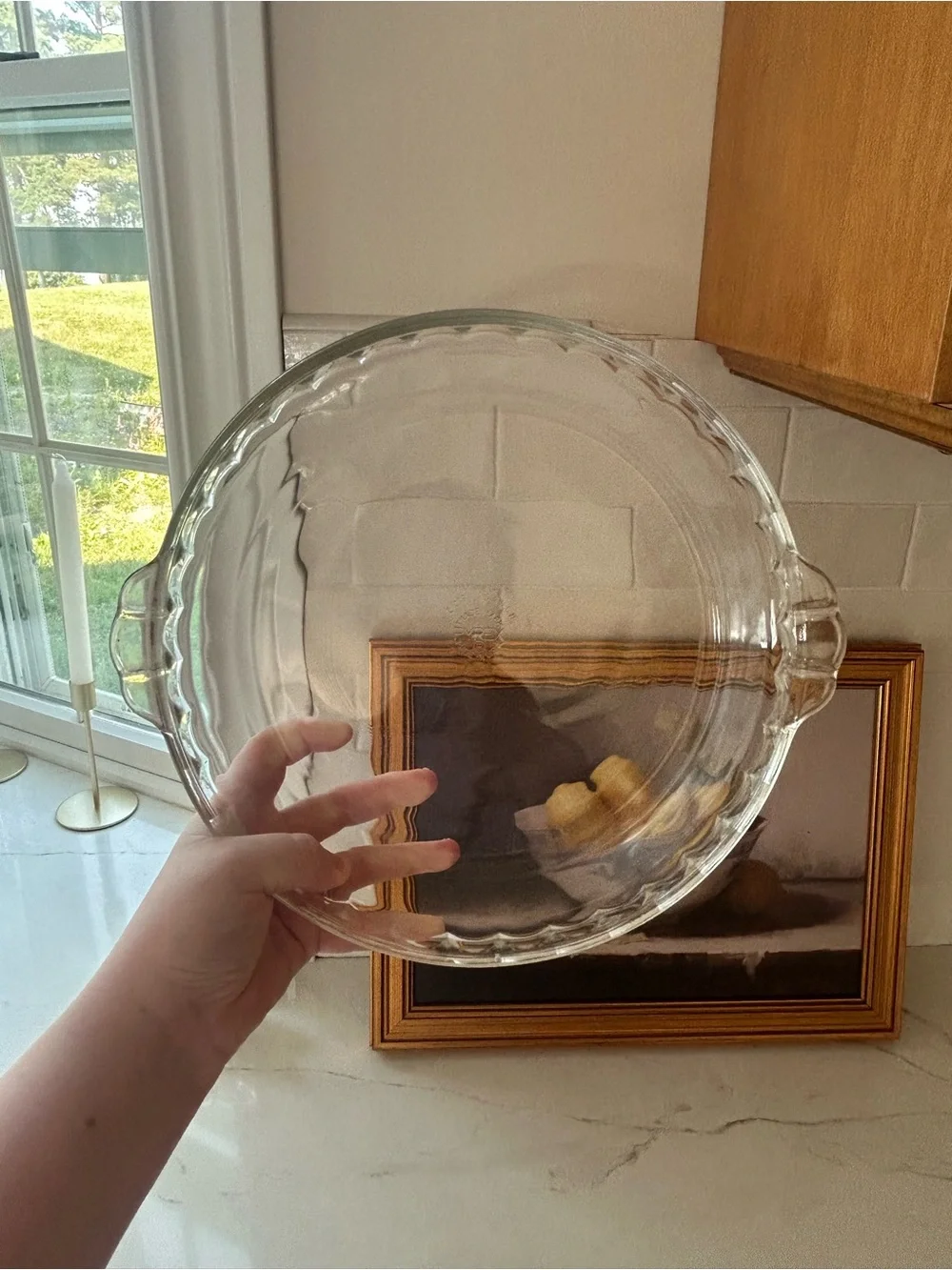 Vintage PYREX #229 Clear Glass Flavor Saver Pie Plate Corning NY USA